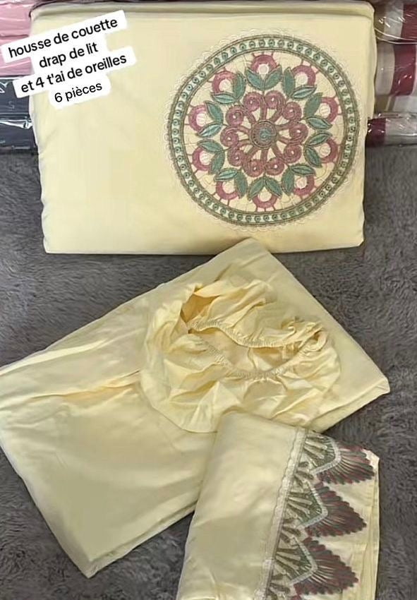 Ensemble Draps 6 Pièces en 100% Coton Égyptien : Le Luxe au Cœur de Vos Nuits