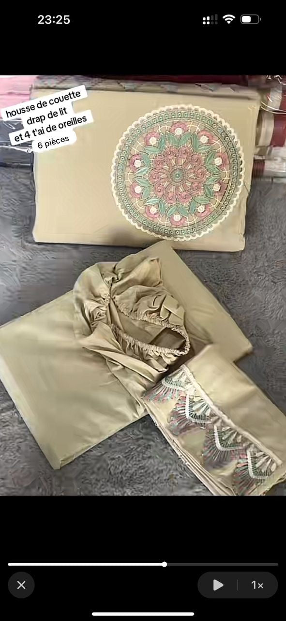 Ensemble Draps 6 Pièces en 100% Coton Égyptien : Le Luxe au Cœur de Vos Nuits